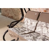 thumbnail of Balancelle 4 places MIZAR XL inclinable et transformable en lit, structure en métal, toit réglable en polyester imperméable (Bronze Tropicana)