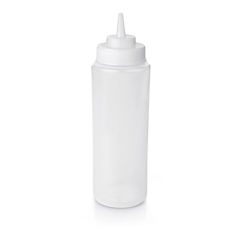 36x Quetschflasche Set, Ø 8 cm, 0,95 ltr., transparent, Polyethylen