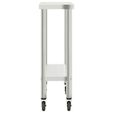 thumbnail of Mesa de trabajo de cocina con ruedas acero inox 110x30x85 cm