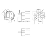 thumbnail of BACHMANN Euro dubbele stekker, 1x geaarde stekker, 2x Euro stopcontact