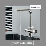 thumbnail of Félix | Grifo extensible de 3 vías premium chromado| Grifo gastro de osmosis de acero inoxidable para cocina - 360 grados | Filtrar 3 conexiones