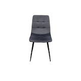 thumbnail of Pack Esszimmerstühle, Gepolsterter Samtstuhl, Metallgestell, Bequeme gepolsterte Rückenlehne und Basis, Farbe Grau. - PACKSQUARE