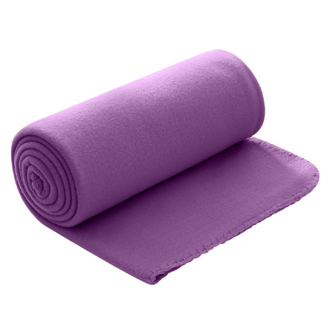 Polar Fleecedecke 130x160 OEKO-TEX ca. 400g Gewicht, mit Antipilling & Kettelrand - Farbe lila violett