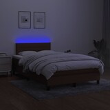 thumbnail of vidaXL Boxspringbett mit Matratze & LED Dunkelbraun 120x190 cm Stoff