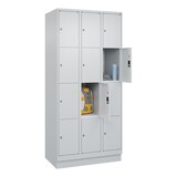 thumbnail of C+P Schließfachschrank Classic PLUS, Sockel, 3 Abteile, 1950x900x500mm, 7035/703