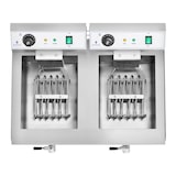 thumbnail of HELLOSHOP26 - Friggitrice elettrica professionale doppia 2 x 3 200 watt 2 x 16 litri totali 2 x 12 litri olio termostato 2 rubinetto