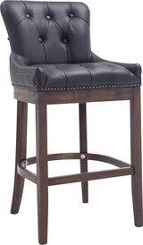 thumbnail of CHEFGASTRO Barhocker CORSICA Echtleder, Antik HxBxT 109x55x57cm Echtleder Schwarz Barstuhl
