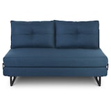 thumbnail of Schlafsofa mit Gästebett-Funktion & verstellbarem Kopfteil, 2-Sitzer mit Schlaffunktion, Mikrofaser in Dunkelblau | Raburg Zara