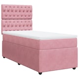 thumbnail of vidaXL Boxspringbett mit Matratze Rosa 90x200 cm Samt