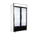 thumbnail of Flaschenkühlschrank mit 2 Glastüren Getränkekühlschrank Kühlschrank Gastro 632 L +2/10°C 1120x610x1965 mm Schwarz