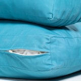 thumbnail of Pack 4 cojines Asiento y respaldo de exterior, Desenfundable, Poliéster 180 gr, Color Turquesa, 120x80x16