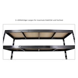 thumbnail of PROREGAL Profi Schwerlastregal RHINO | HxBxT 180x200x60cm | 4 Spanplatten-Ebenen 8mm | Fachlast 500kg | Schwarz | Stecksystem Lagerregal Regalsystem