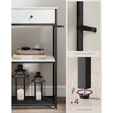 thumbnail of Helloshop26 - Mesa de apoio estreita para hall de entrada com 2 gavetas de tecido mesa de apoio/lateral de 3 níveis 24 x 76 x 80 cm 12_0008000