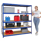 thumbnail of PROREGAL Schwerlastregal Giant Elephant | HxBxT 180x180x60cm | Fachlast 200kg | Blau | Steckregal Lagersystem Stecksystem Regalsystem