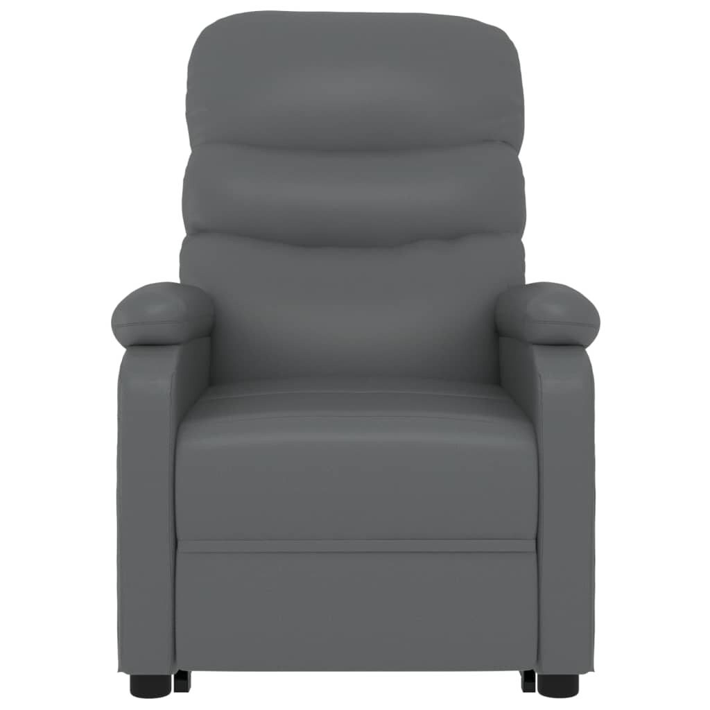 vidaXL Massagesessel mit Aufstehhilfe Anthrazit Kunstleder
