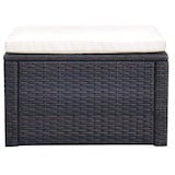 thumbnail of vidaXL Hocker mit Kissen Poly Rattan 53×53×30 cm Braun