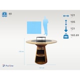 thumbnail of PURLINE Barbacoa redonda en acero corten con plancha de acero, grill y tablero de madera EFP59CO WOOD