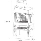 thumbnail of MF - Churrasqueira de Alvenaria Pré-Fabricada para Lenha e Carvão Modelo California Plus XL (Cinza Bege - 110 x 64 x 225 cm) REF: M00061 - Uso Externo