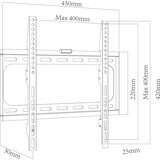 thumbnail of TV-Wandhalter Flach B-FX400 26-55 Zoll VCM (VESA 100-400)