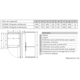 thumbnail of BOSCH Réfrigérateur Combiné 70cm 508l Nofrost Inox KGN56XLEB