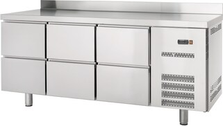 GastroHero Kühltisch Profi 600 0/6 mit Aufkantung