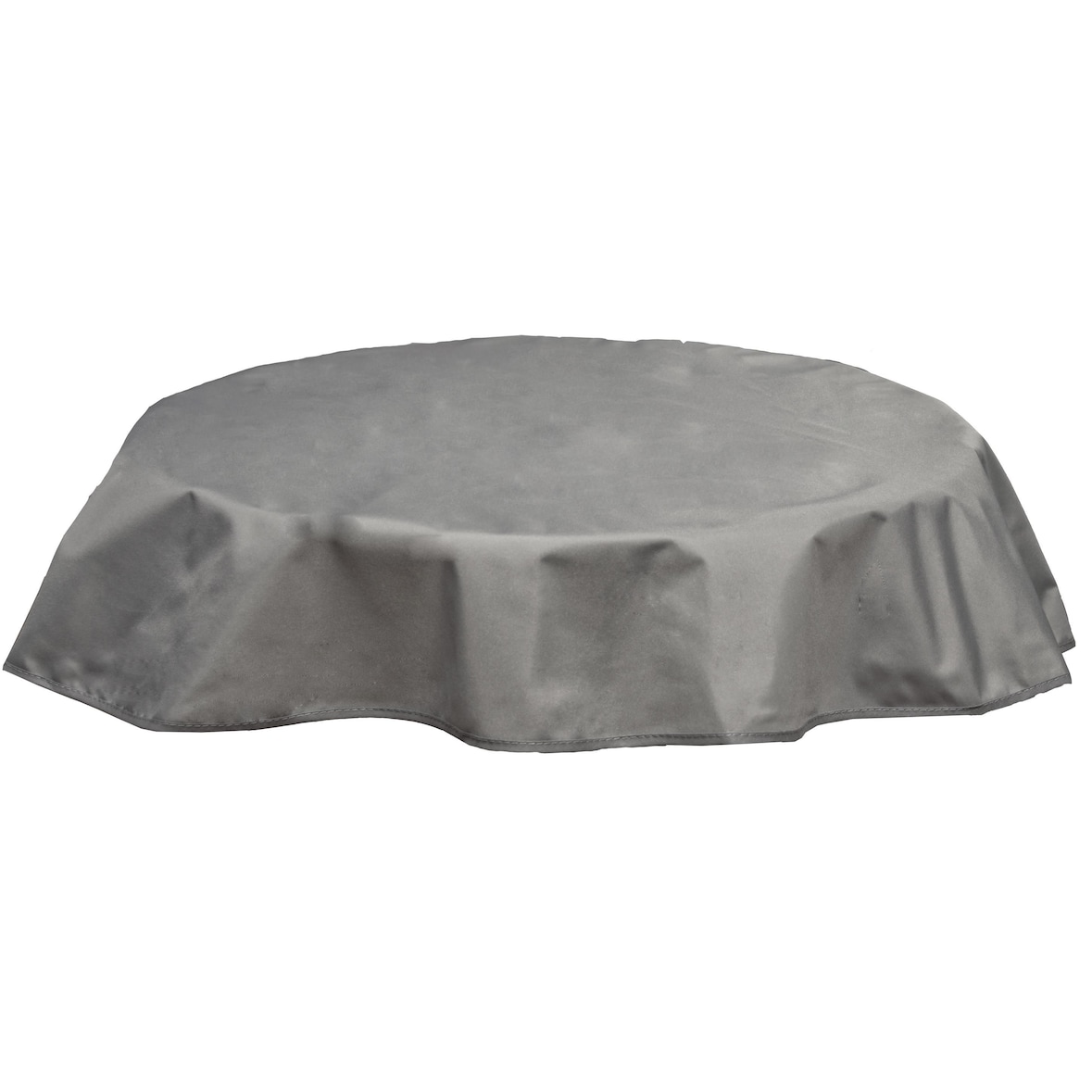 Tischdecke rund 120 cm wasserabweisend mit Windport hellgrau