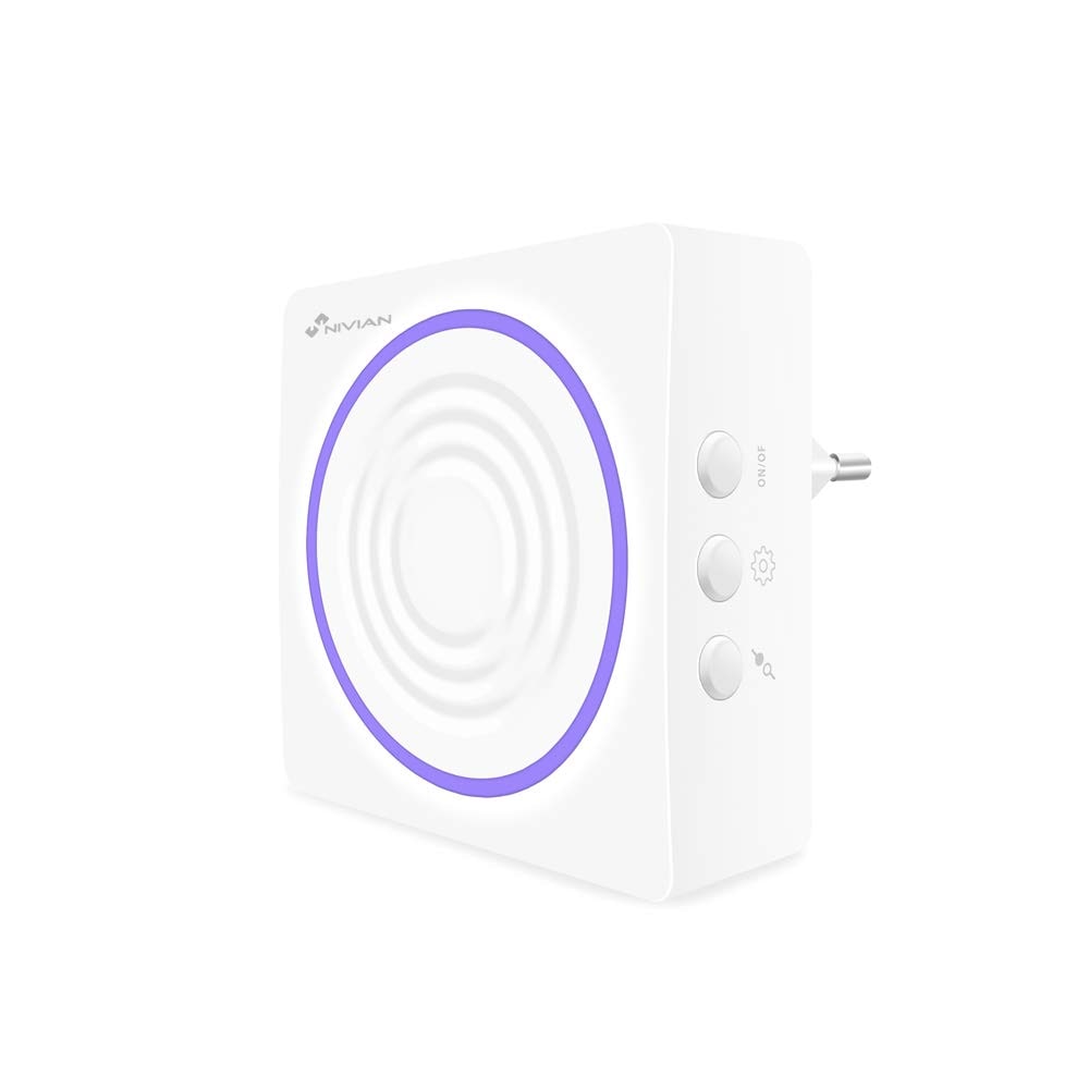 Nivian– Sirena inalámbrica compatible con sistema de alarma Nivian–Apta para interior
