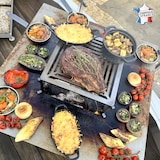thumbnail of DISCOVERY PACK - Braséro plancha BBQ Cévenol Hout buitenshuis met houten kast + Grill + Stop-food - Grill'Chic