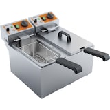 thumbnail of Doppel-Fritteuse CATERINA mit Kaltzone, Edelstahl, Elektro, 2x8 Liter, 2x 2 kW, 230V