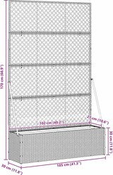 thumbnail of vidaXL Pflanzkübel Grau 105 x 30 x 170 cm Metall