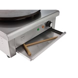 thumbnail of METRO Professional Crepe maker GCP1040, roestvrij staal / gietijzer, 47 x 45 x 24 cm, Ø plaat 40 cm, 3000 W, incl. beslagspreider, zilver
