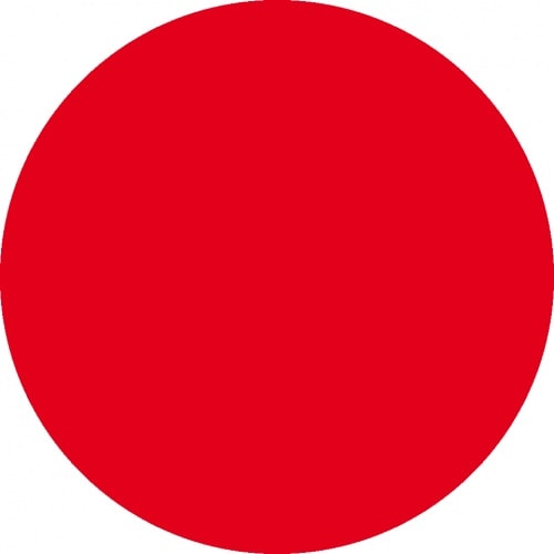 Aufkleber I Folienpunkte für Glastüren und -scheiben, rot, Montagefolie, Ø 50mm, 5/VE, DGUV