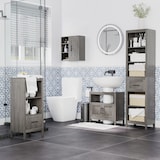thumbnail of kleankin mueble para debajo del lavabo armario de suelo para baño de madera con 2 puertas y estante abierto estilo moderno 60x30x60 cm gris