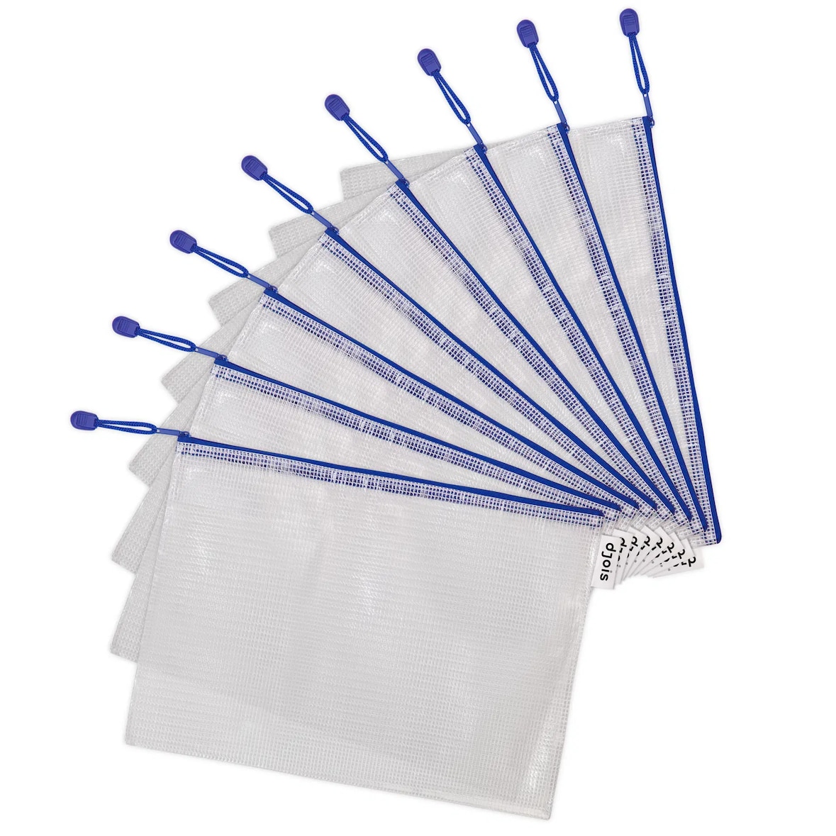 Reißverschlusstasche PVC blau A4 330x240mm VE=8 Stück