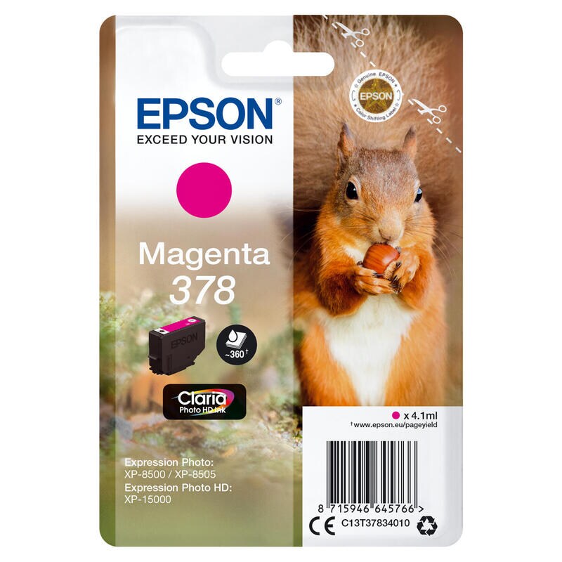 Epson Einzelpackung Magenta 378 Claria Photo Hd Ink Con Rf