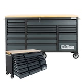 thumbnail of Werkstattwagen Deluxe XXL Anthrazit unbestückt 160 x 91 cm 20 Schubladen Werkbank Sideboard