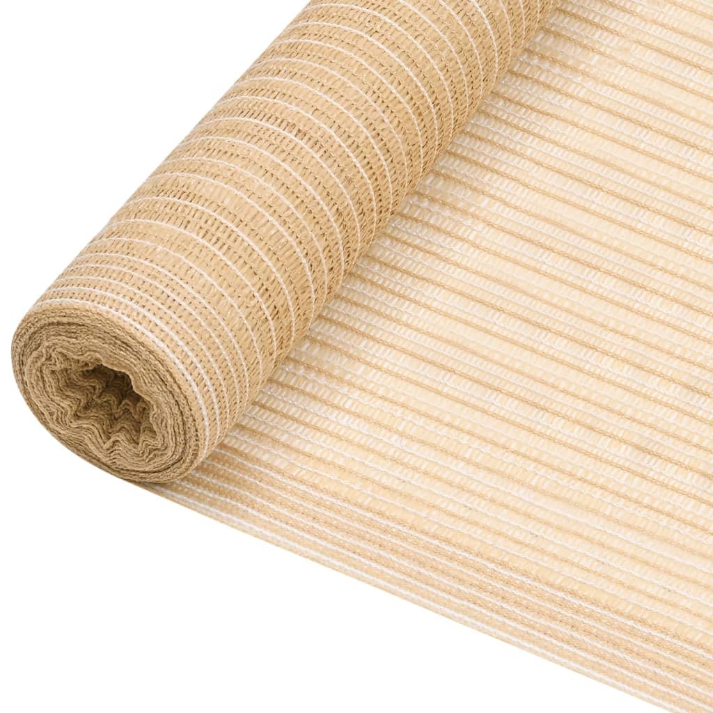Filet brise-vue Beige 1,5x10 m PEHD 150 g/m² Modèle Relax Nature