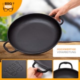thumbnail of BBQ-Nerd® Paellapfanne aus Gusseisen Ø 36 cm (6 Personen) ? Antihaftpfanne mit Flachboden für traditionelle spanische Paella ? Gusspfanne