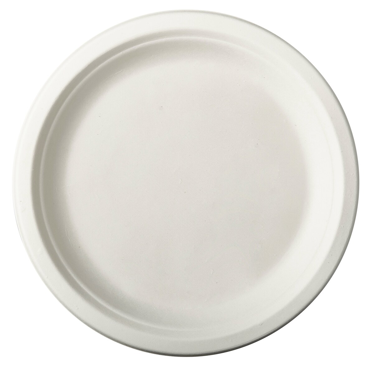 PAPSTAR 144 Teller, Zuckerrohr "pure" ungeteilt Ø 23 cm · 2 cm weiss (89748, 12x12 Stück)