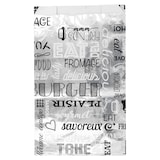 thumbnail of Garcia de Pou 500 Unità - Sachetti Per Burguer 'Parole' 35+20 G/M2 14+7X22 Cm Argento Pergamena + Alluminio