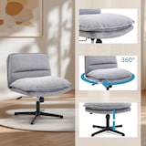 thumbnail of Cadeira giratória Schneidersitz / Cadeira lounge Criss Cross 20 Tecido cinza escuro hjh LIVING