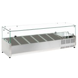 thumbnail of Frigorifero per ingredienti con vetrina per 6 cubetti gn 1/3 - 1500x395x440 mm - 160 W 230/1V - 7613150V Eurast