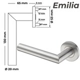 thumbnail of Türgriff Edelstahl Türgarnitur Türdrücker Türbeschlag Türklinke Innentür Bad WC EMILY BB