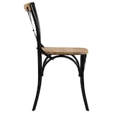 thumbnail of Chaises à Dossier Croisé Lot De 6 Noir Bois De Manguier Massif