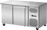 thumbnail of Gastro Edelstahl Kühltisch Kühltheke 2 Türen mit Aufkantung 260 L -2/+8°C