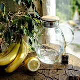 thumbnail of Wilmax Borosilikat Glas Krug mit Bambusdeckel, 2400ml