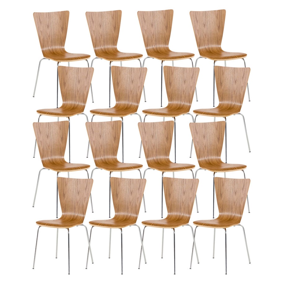 16er Set Besucherstuhl Aaron eiche