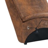 thumbnail of vidaXL Massage Chaiselongue mit Kissen Braun Wildleder-Optik