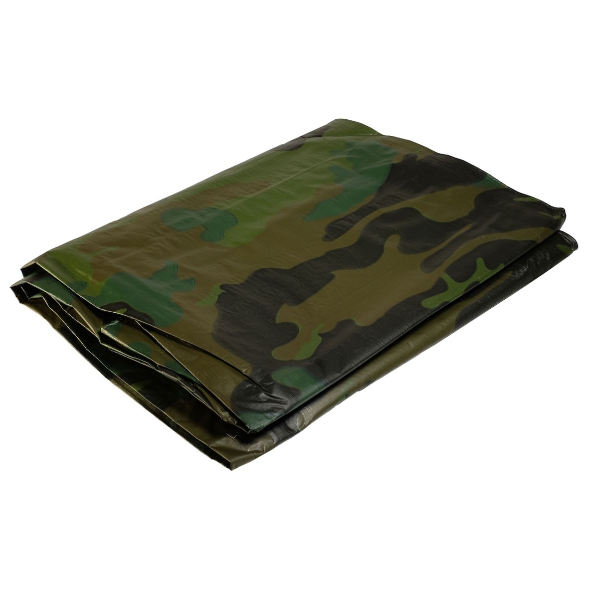 Bâche de camouflage militaire 1,8x3 m Verte et Noire Polyéthylène 140g/m²