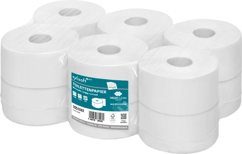 axisoft Pro Mini Jumbo Toilettenpapier 2-lagig